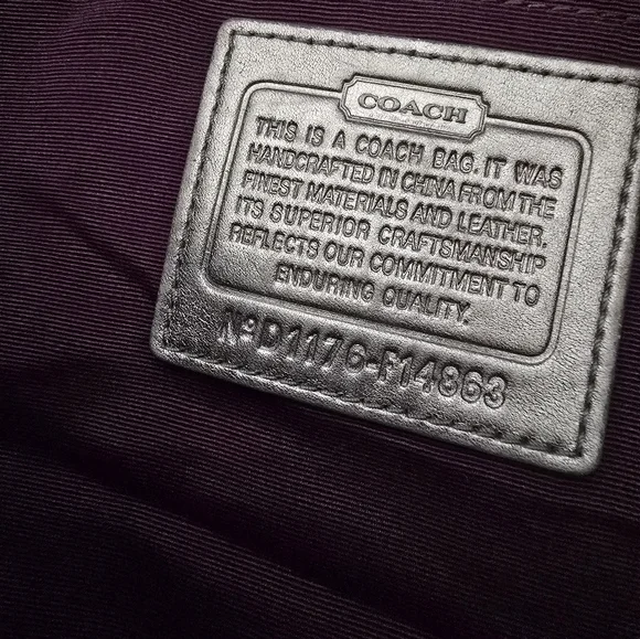 Coach Metallic Gray Shoulder Bag - Picture 7 of 10